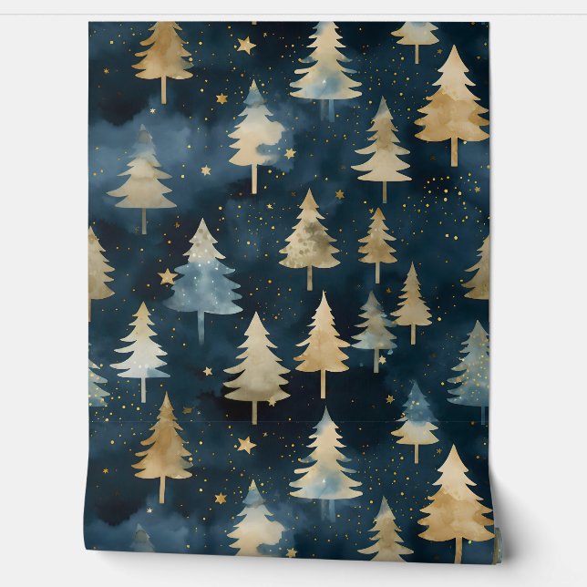 Sterrenlicht Evergreen Dreams Botanisch Behang (Afrollen)