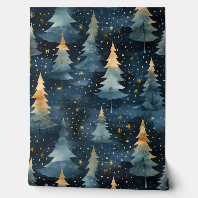 Sterrenlicht Evergreen Dreams Botanisch Behang (Afrollen)