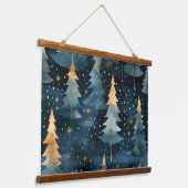 Sterrenlicht Evergreen Dreams Botanisch Hangend Wandkleed (Gebogen)