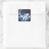 Sterrenlicht pad van de bultrug vierkante sticker (Tas)