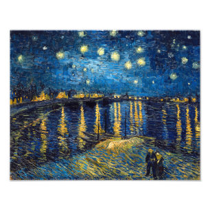 Sterrennacht aan de Rhône Van Gogh Foto Afdruk