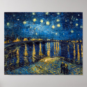 Sterrennacht aan de Rhône Van Gogh Poster