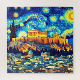Sterrennacht Acropolis Athens Griekenland Legpuzzel