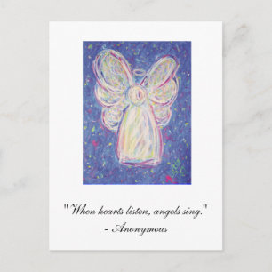 Sterrennacht Angel, "Als harten luisteren, engelen Briefkaart