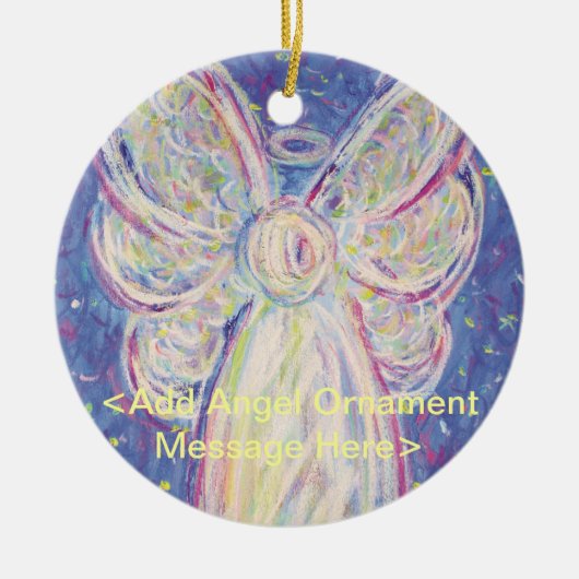 Sterrennacht Angel Holiday Custom Gift Ornaments Keramisch Ornament (Voorkant)