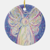 Sterrennacht Angel Holiday Custom Gift Ornaments Keramisch Ornament (Achterkant)