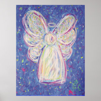 Sterrennacht Angel Poster Art Print