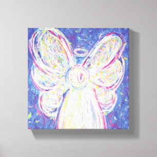 Sterrennacht Angel - Schilderen van gevlekte canva Canvas Afdruk