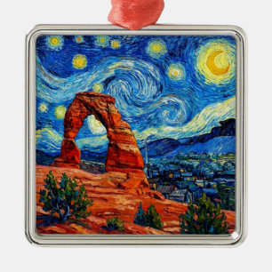 Sterrennacht Arches National Park Metalen Ornament