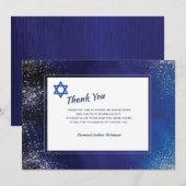 Sterrennacht Bar Mitzvah Dankkaart Kaart (Voorkant / Achterkant)