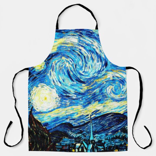 Sterrennacht, beroemd kunstwerk van Van Gogh Schort (Voorkant)
