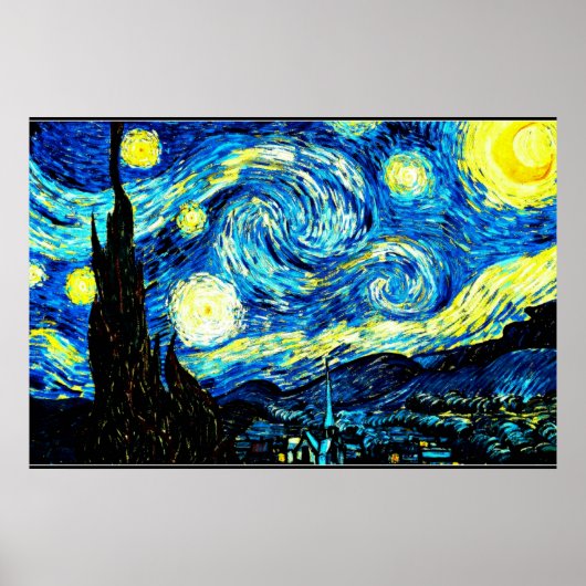 Sterrennacht, beroemd schilderij van Van Gogh Poster (Voorkant)