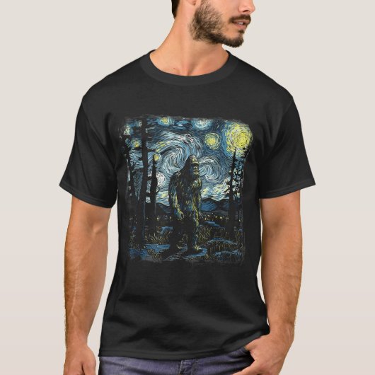 Sterrennacht Bigfoot T-shirt (Voorkant)