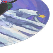 Sterrennacht Black Cat Kerstmis Snijplank (Hoek)