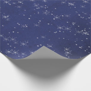 Sterrennacht Blue Navy Gray Silver Confetti Deicat Cadeaupapier