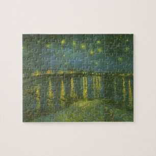 Sterrennacht boven de Rhône door Vincent van Gogh Legpuzzel
