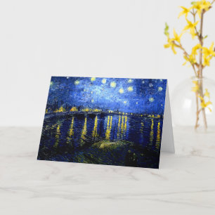 Sterrennacht boven de Rhône van Van Gogh Kaart