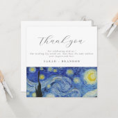 Sterrennacht bruiloft bedankt je kaart (Voorkant / Achterkant in situ)