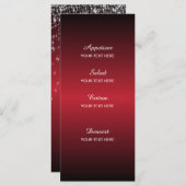 Sterrennacht bruiloft in een Romantic Dark Red Menu (Voorkant / Achterkant)