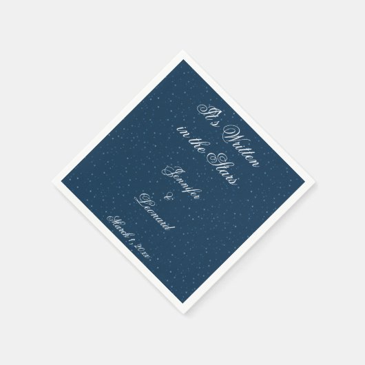 Sterrennacht bruiloft servetten (Hoek)