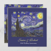 Sterrennacht bruiloft viering kaart (Voorkant / Achterkant)