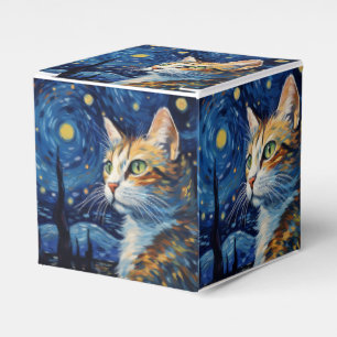 Sterrennacht Cat Bedankdoosjes