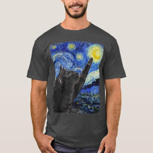 Sterrennacht Cat Van Gogh Cat977 T-shirt