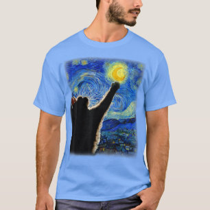 Sterrennacht Cat, Van Gogh Cat, Cat Lover, Cat Mam T-shirt