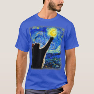 Sterrennacht Cat, Van Gogh Cat, Cat Lover, Cat Mam T-shirt