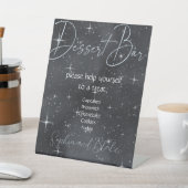 Sterrennacht Celestial Dessert Bar Pedestal Sign Reclamebord Met Voetstuk (Insitu)
