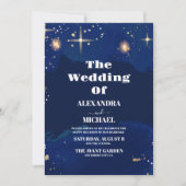 Sterrennacht Celestial Galaxy Wedding Kaart (Voorkant)