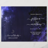 Sterrennacht Celestial Night Sky Wedding Programs (Voorkant)