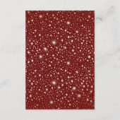 Sterrennacht Celestial Rood Goud Bruiloft Details Informatiekaartje (Achterkant)