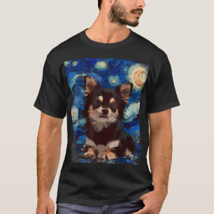 Sterrennacht Chubby Chihuahua Dog Dog Dog Lov T-shirt
