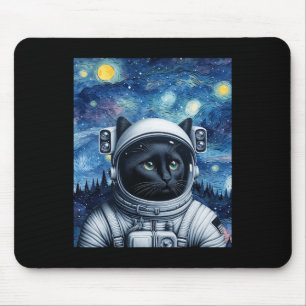 Sterrennacht Cosmic Cat Astronaut Art Muismat
