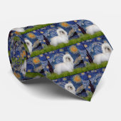 Sterrennacht - Coton de Tulear 5 Stropdas (Opgerold)