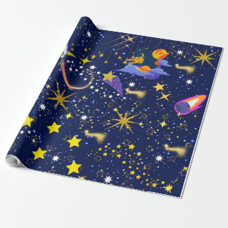 Sterrennacht Dark Blue Sky Cadeaupapier