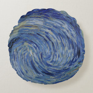 "Sterrennacht" detail close-up door Van Gogh Rond Kussen