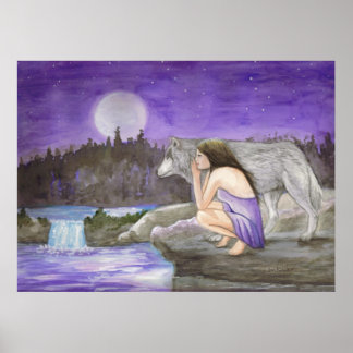 sterrennacht door Lori Karels Poster