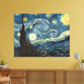 Sterrennacht door Vincent van Gogh Canvas Afdruk (Insitu (Woonkamer))
