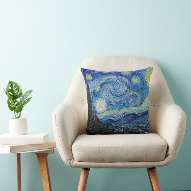 Sterrennacht door Vincent van Gogh Kussen (Stoel)