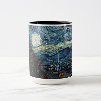 Sterrennacht door Vincent Van Gogh Tweekleurige Koffiemok