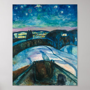 Sterrennacht Edvard Munch Poster
