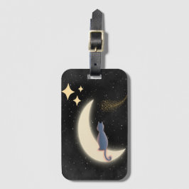 Sterrennacht en Crescent Moon Bagagelabel