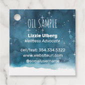 Sterrennacht etherische oliemonster bedankjes labels (Voorkant)