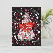 Sterrennacht Feestdagenkaart (Staand voorkant)