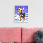 Sterrennacht Festive Chihuahua Canvas Afdruk (Insitu (Woonkamer))