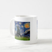 Sterrennacht - Flat Coated Retriever 2 Koffiemok (Voorkant links)