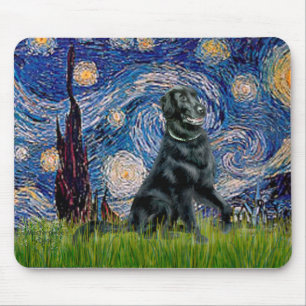 Sterrennacht - Flat Coated Retriever 2 Muismat