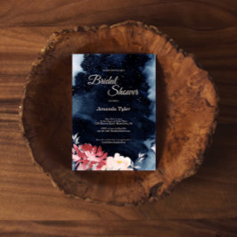 Sterrennacht Floral Bridal Shower Kaart